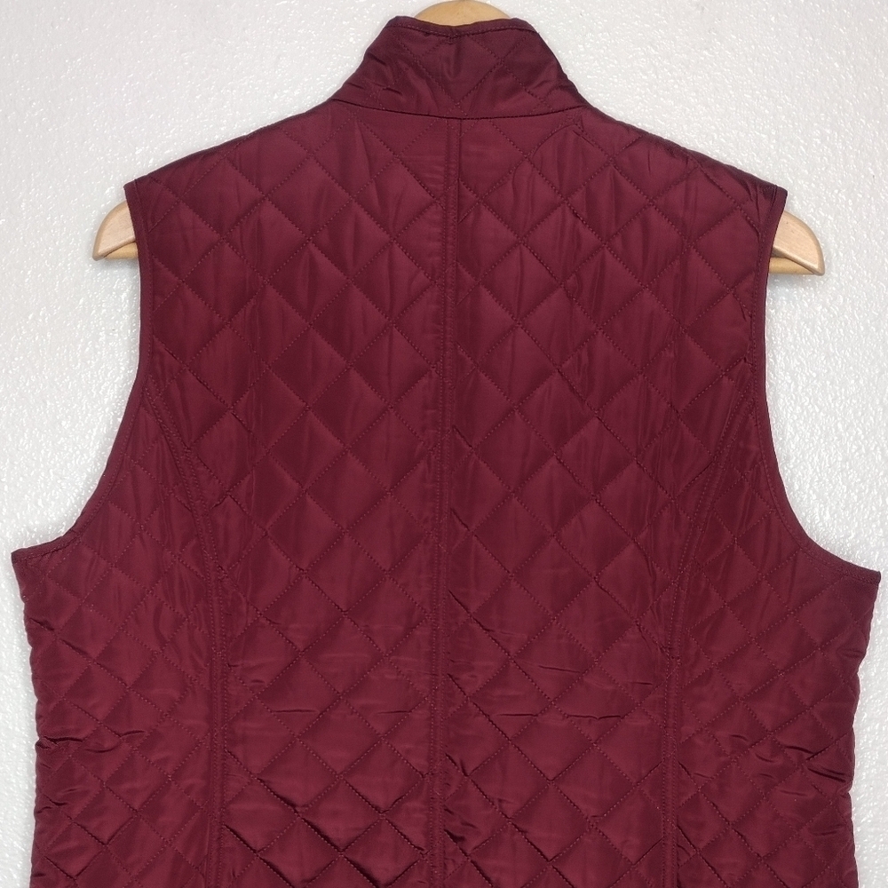 Orvis Women's Burgundy Outdoors Winter Hiking Full Zipper Puffer Vest Size M - Picture 5 of 11